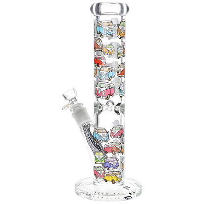 Pulsar Design Series Straight Tube Bong | V-Dubz | Back View