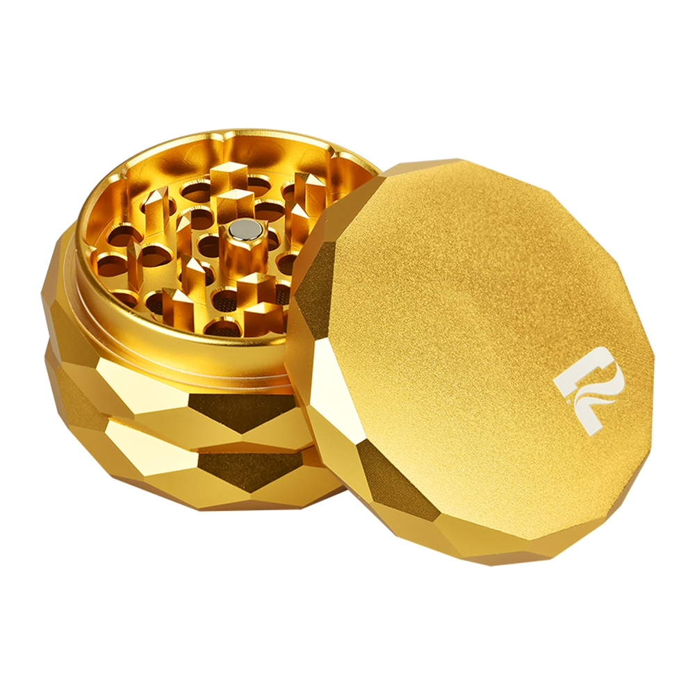 Pulsar Diamond Faceted Herb Grinder | Gold