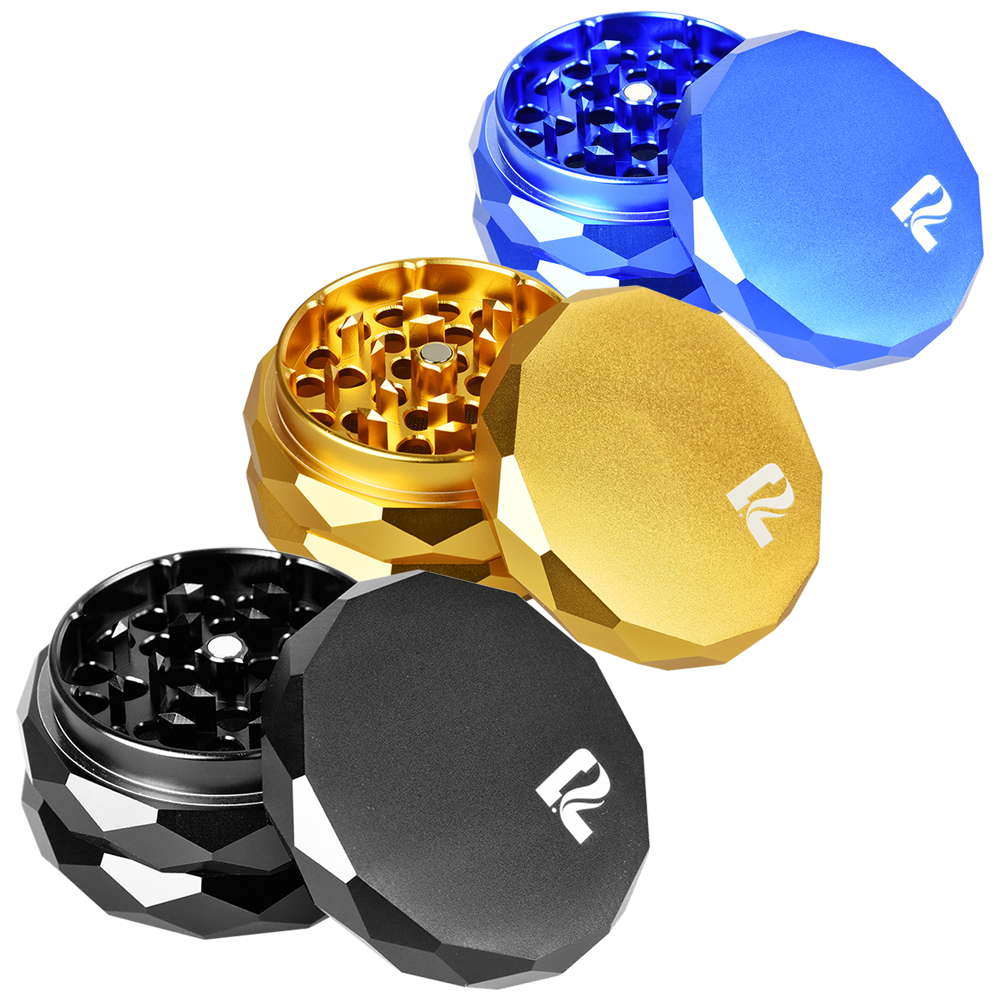 Pulsar Diamond Faceted Herb Grinder | 4pc | 2.25" | Group