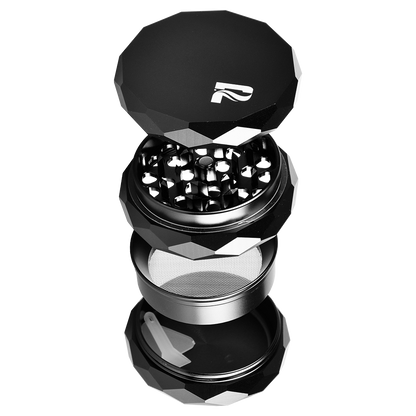 Pulsar Diamond Faceted Herb Grinder | Pieces View