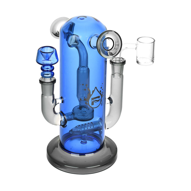 Pulsar Double Trouble Pipe & Dab Rig | Blue