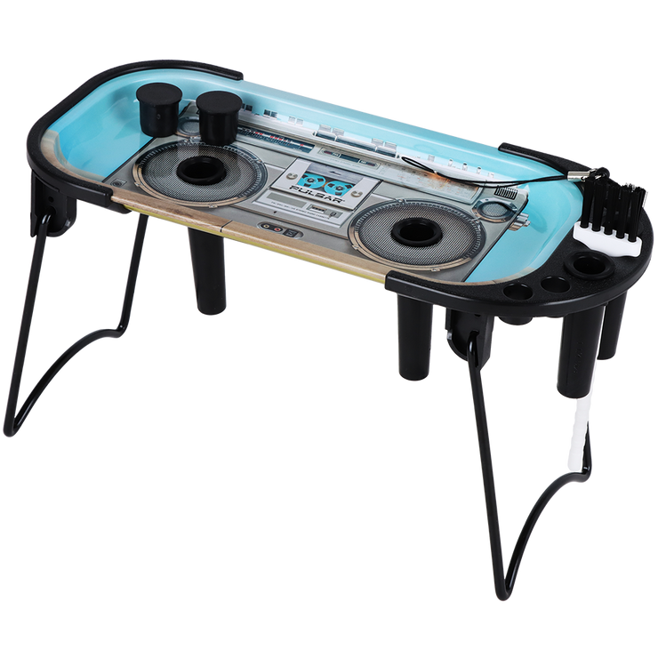 Pulsar Elevated Cone Rolling Tray Console | Full Assembly with Accessory Holders