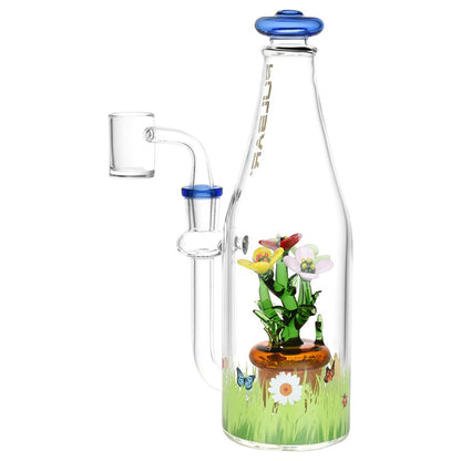 Pulsar Flower Garden Bottle Dab Rig | Back View