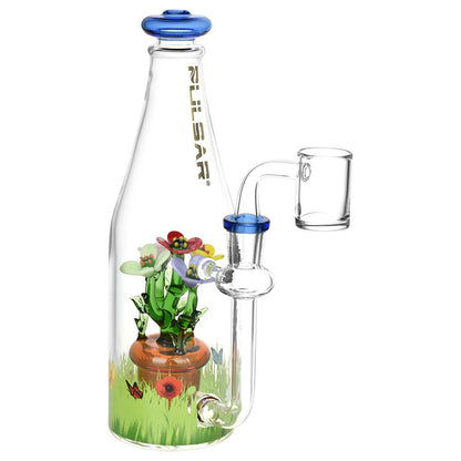 Pulsar Flower Garden Bottle Dab Rig | Front View