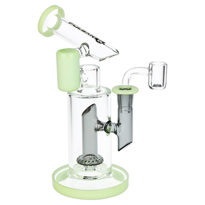 Pulsar Fractured Tower Bicolor Dab Rig | Green Gray