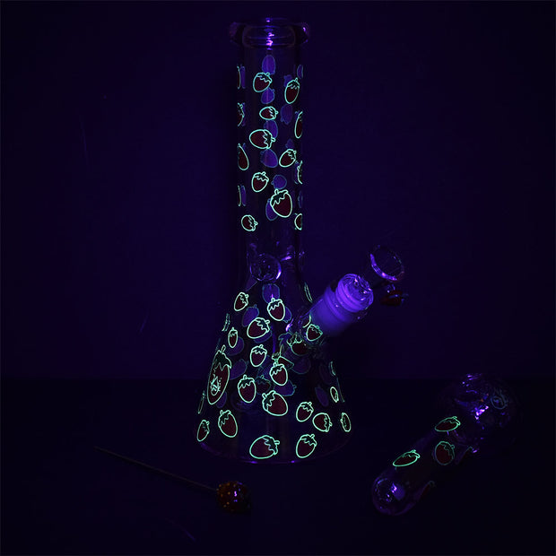 Pulsar Fruit Series Herb Pipe Duo | Strawberry Cough | Glow In The Dark