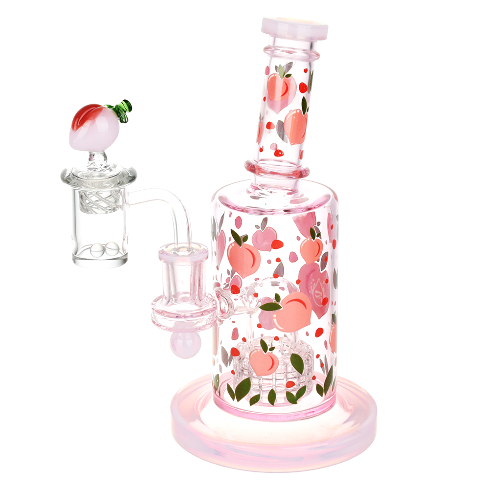 Pulsar Fruit Series Wax Pipe Duo | Peaches & Cream | Dab Rig | Front View