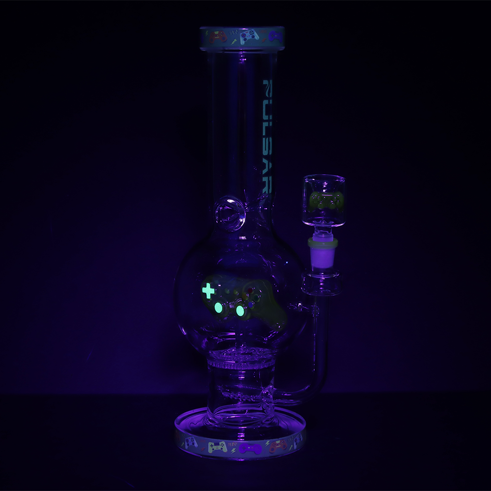 Pulsar Game Controller Bubble Bong | Glow In The Dark Accents