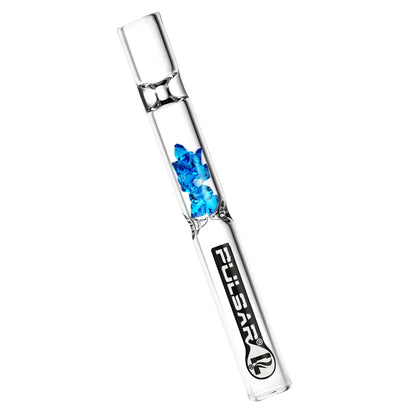Pulsar Gem Filter Glass Chillum Set | Blue
