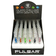 Pulsar Gem Filter Glass Chillum Set | Display