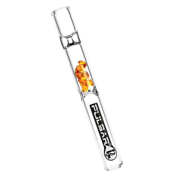 Pulsar Gem Filter Glass Chillum Set | Orange