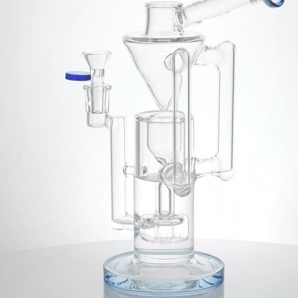 Pulsar Thinker Gravity Recycler Bong | Side View | Function Showcase
