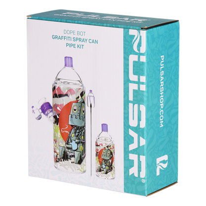 Pulsar Graffiti Series Spray Paint Herb Pipe Duo | DopeBot | Packaging