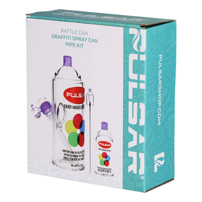Pulsar Graffiti Series Spray Paint Herb Pipe Duo | Rattle Can | Packaging