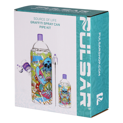 Pulsar Graffiti Series Spray Paint Herb Pipe Duo | Source of Life | Packaging