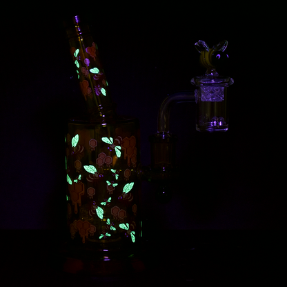 Pulsar Greatest Hits Series Wax Pipe Duo | Beez | Dab Rig Glow In The Dark Accents