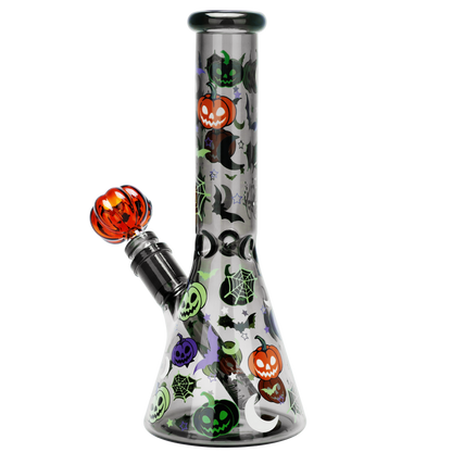 Pulsar Halloween Jamboree Beaker Herb Pipe Duo | Beaker Bong | Back View