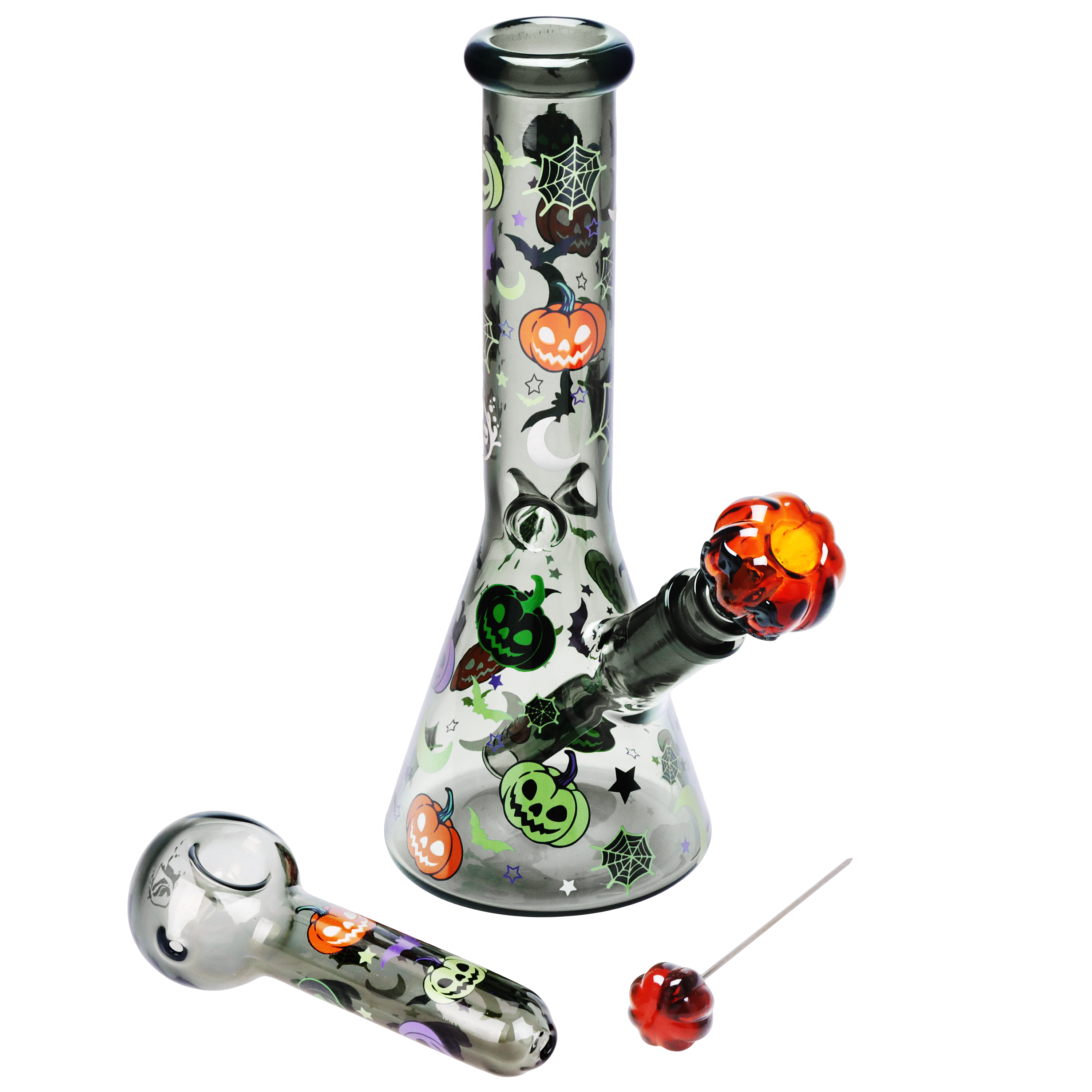 Pulsar Halloween Jamboree Beaker Herb Pipe Duo | Full Set