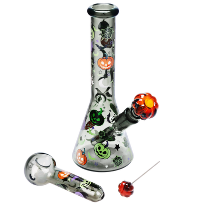 Pulsar Halloween Jamboree Beaker Herb Pipe Duo | Full Set