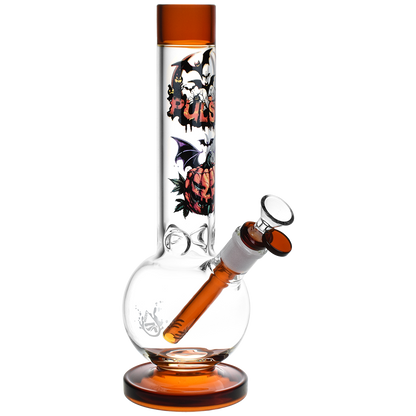 Pulsar Halloween Scene Bubble Bong | Frontal Side View