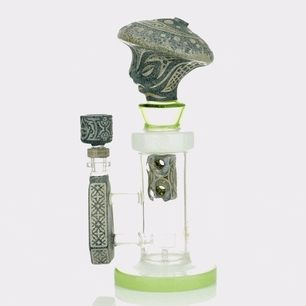 Pulsar Hieroglyph Series | Mushroom Wizard Bong | 360° View