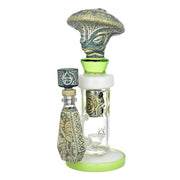 Pulsar Hieroglyph Series | Mushroom Wizard Bong | White Green