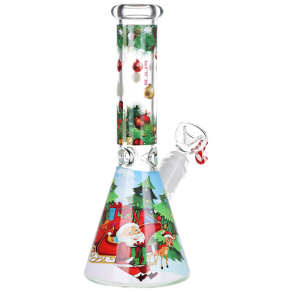 Pulsar Ho-Ho-Holiday Beaker Herb Pipe Duo | Bong Back View