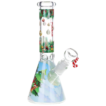 Pulsar Ho-Ho-Holiday Beaker Herb Pipe Duo | Bong Front View