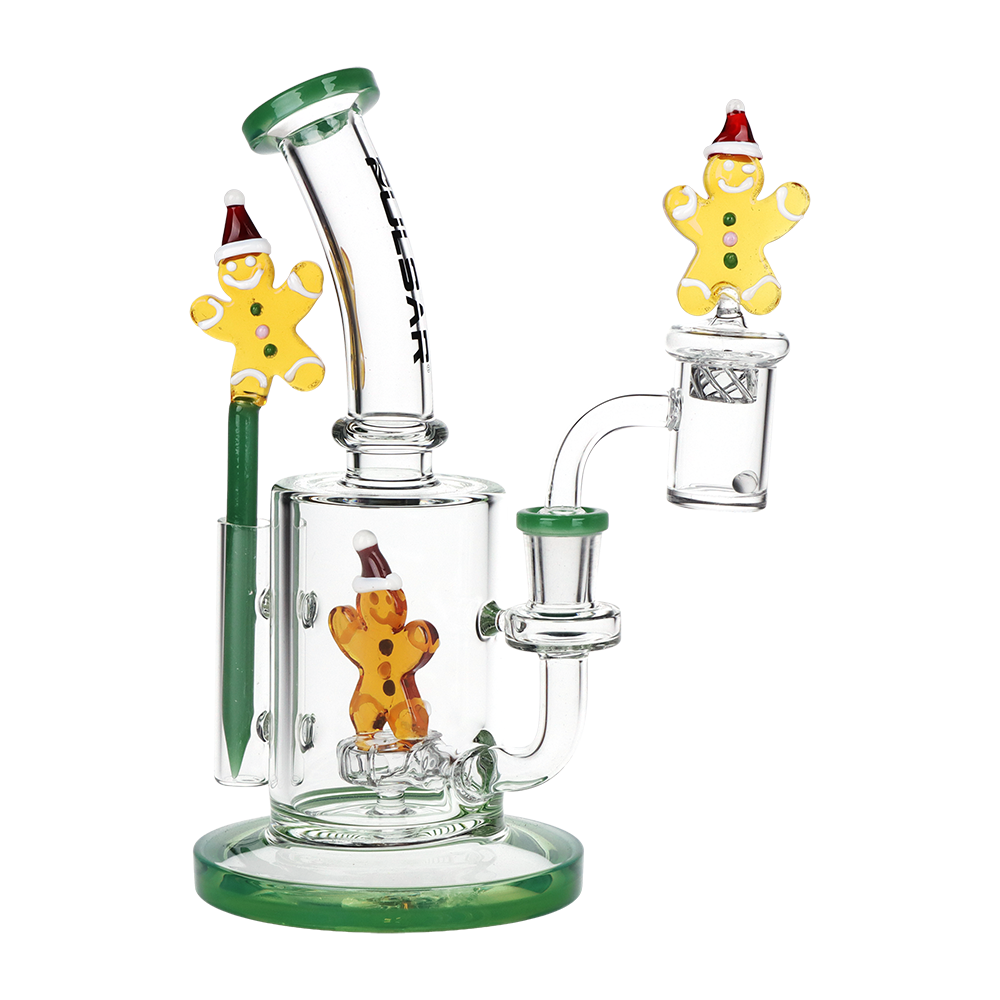 Pulsar Holidaze Dab Rig Set | Gingerbread Man | Front View