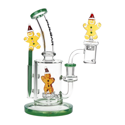 Pulsar Holidaze Dab Rig Set | Gingerbread Man | Front View
