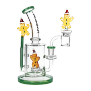 Pulsar Holidaze Dab Rig Set | Gingerbread Man | Front View
