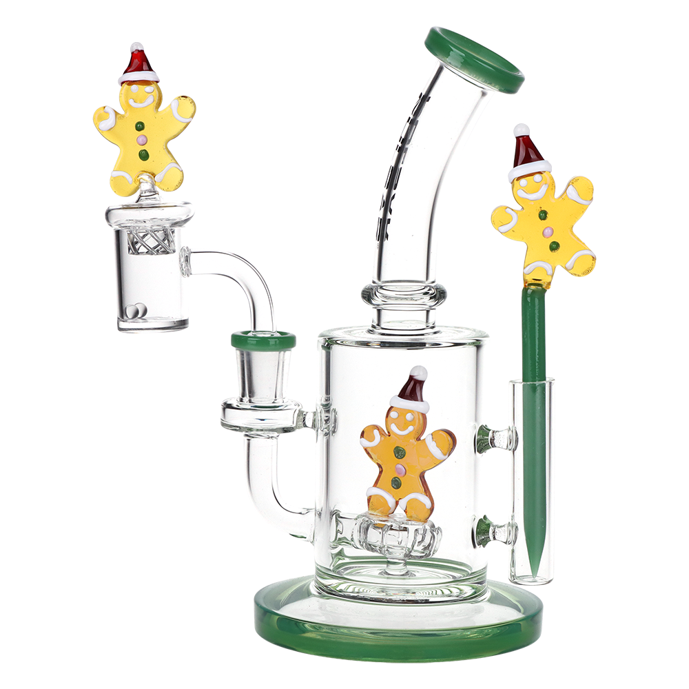 Pulsar Holidaze Dab Rig Set | Gingerbread Man | Side View