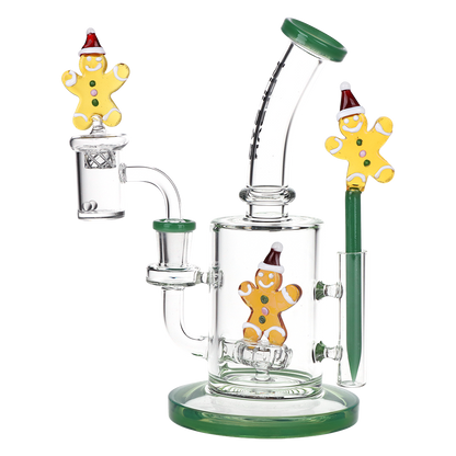 Pulsar Holidaze Dab Rig Set | Gingerbread Man | Side View