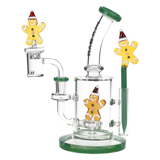 Pulsar Holidaze Dab Rig Set | Gingerbread Man | Side View