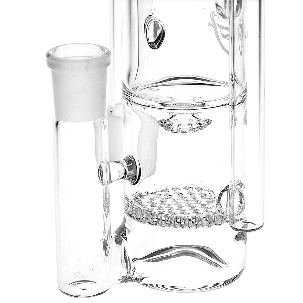 Pulsar Honeycomb Showerhead Recycler Ash Catcher | Double Perc Close Up View
