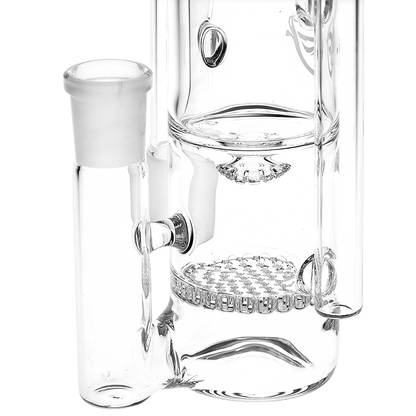Pulsar Honeycomb Showerhead Recycler Ash Catcher | Double Perc Close Up View
