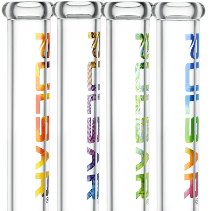 Pulsar Illustrated Logo Beaker Bong | Logo Close Up View