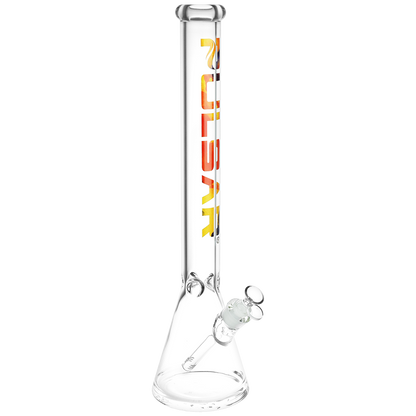 Pulsar Illustrated Logo Beaker Bong | Extra Large Size | Orange