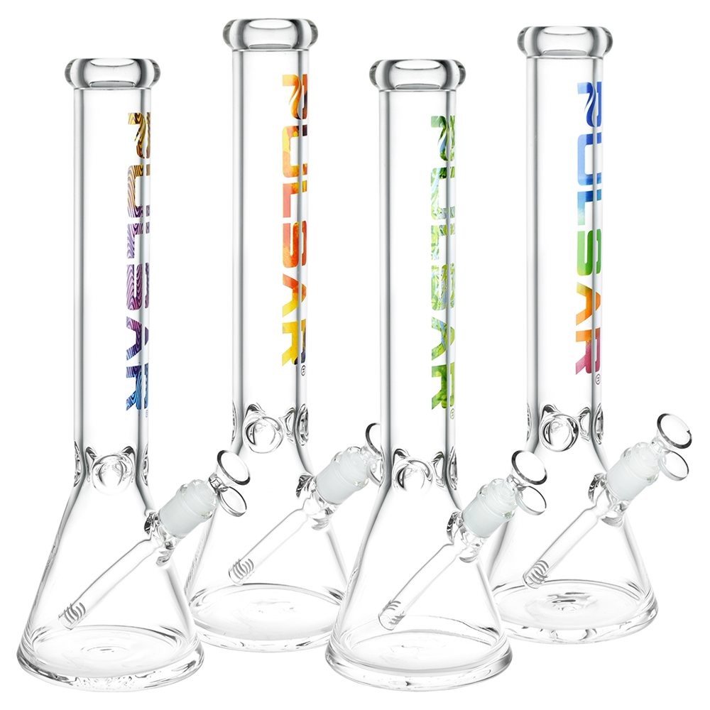 Pulsar Illustrated Logo Beaker Bong | Large Size | Group