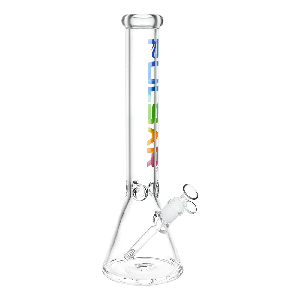 Pulsar Illustrated Logo Beaker Bong | Large Size | Rainbow