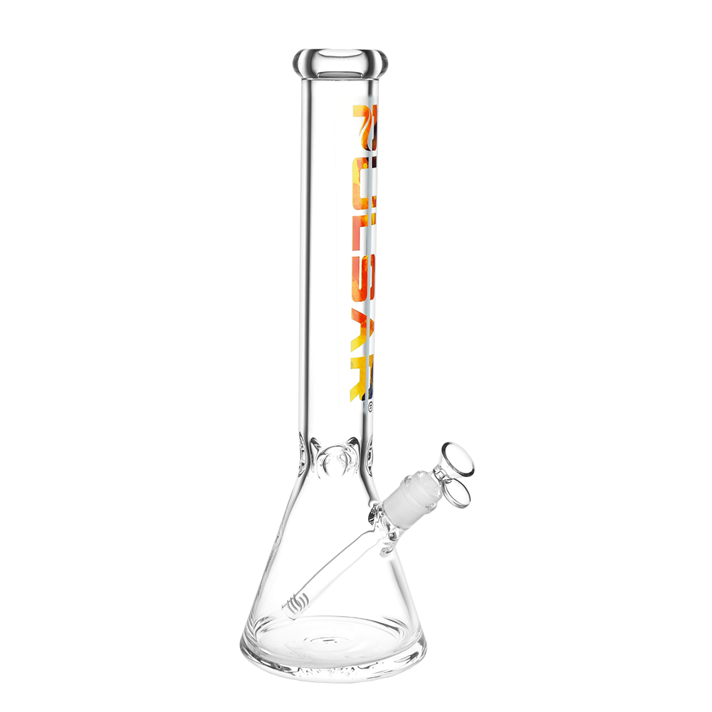 Pulsar Illustrated Logo Beaker Bong | Large Size | Red