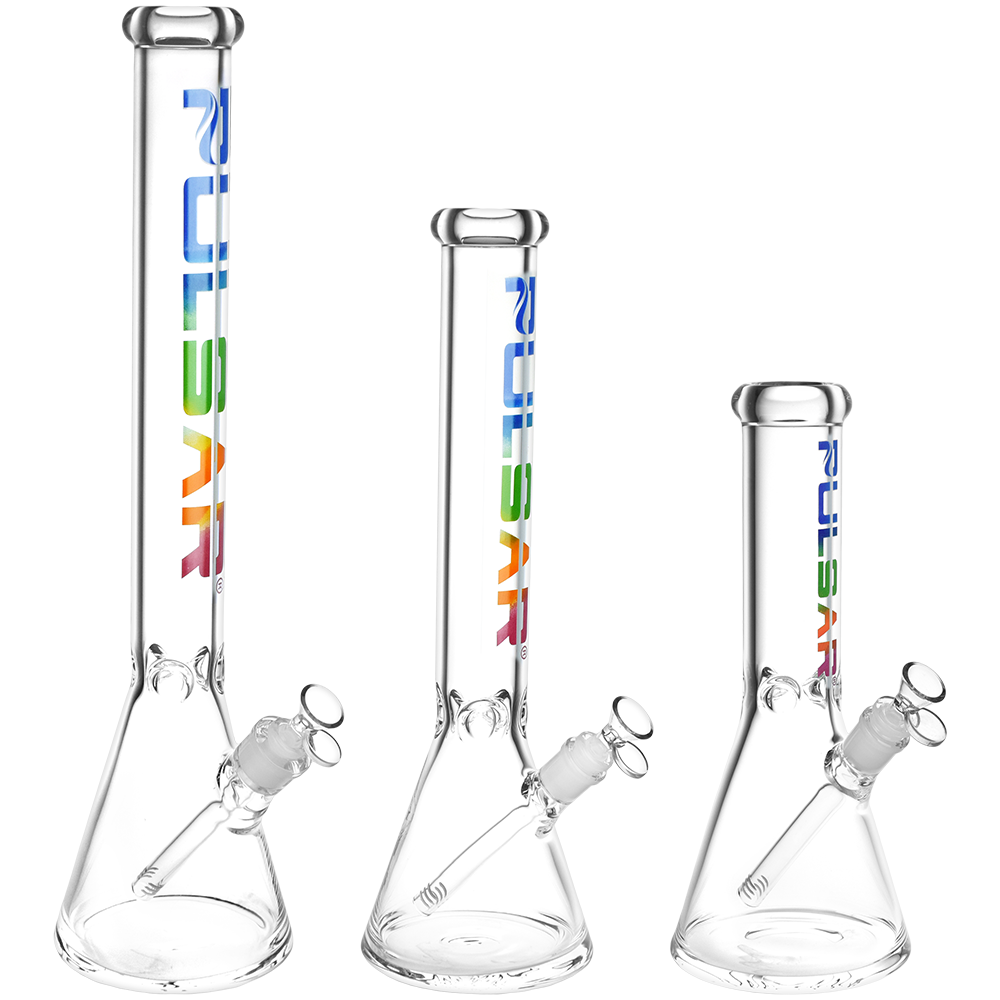 Pulsar Illustrated Logo Beaker Bong | All Sizes Group