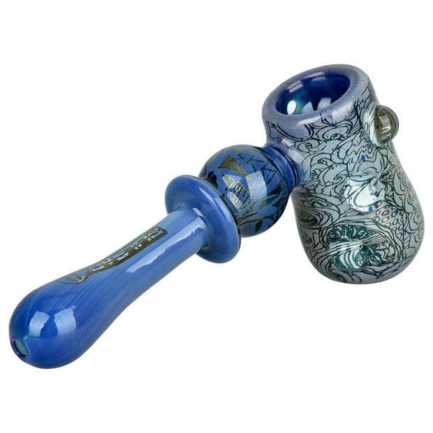 Pulsar Inside Print Hammer Bubbler | Melting Shrooms | Blue