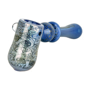 Pulsar Inside Print Hammer Bubbler | Melting Shrooms | Front View