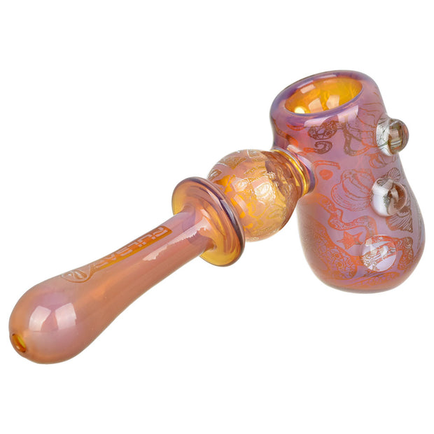 Pulsar Inside Print Hammer Bubbler | Octopus | Amber