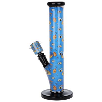 Pulsar Inside Print Straight Tube Bong | Eye Can See You | Back View