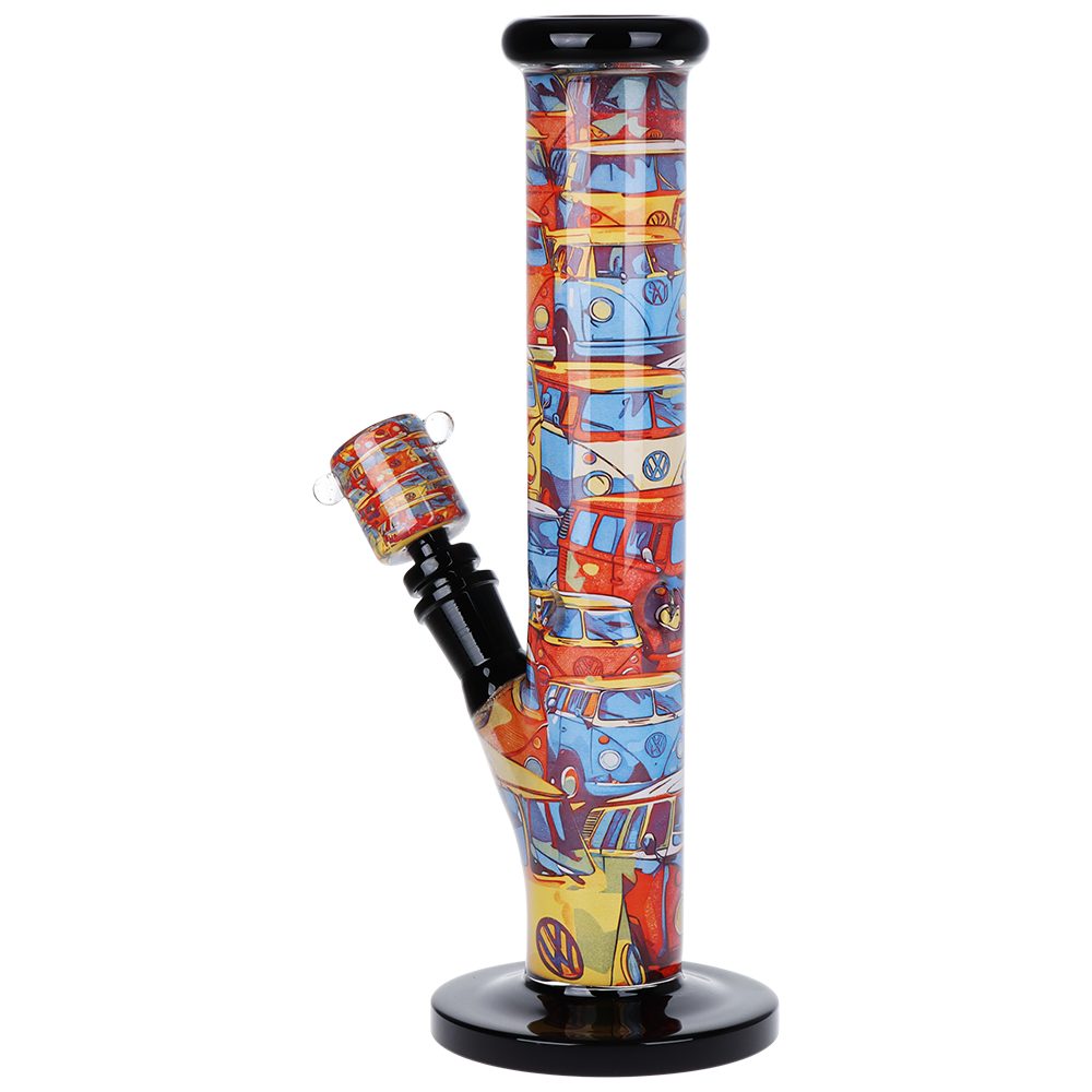 Pulsar Inside Print Straight Tube Bong | Van Life | Back View