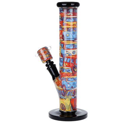 Pulsar Inside Print Straight Tube Bong | Van Life | Back View