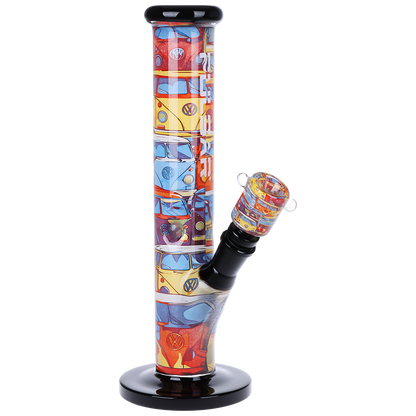 Pulsar Inside Print Straight Tube Bong | Van Life | Front View