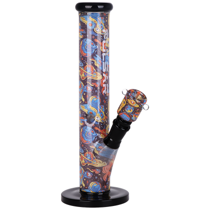 Pulsar Inside Print Straight Tube Bong | Weird Space | Front View